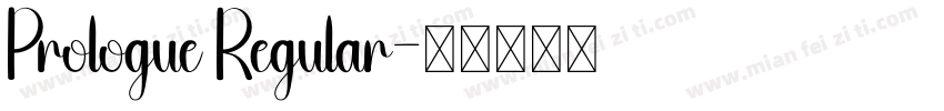Prologue Regular字体转换